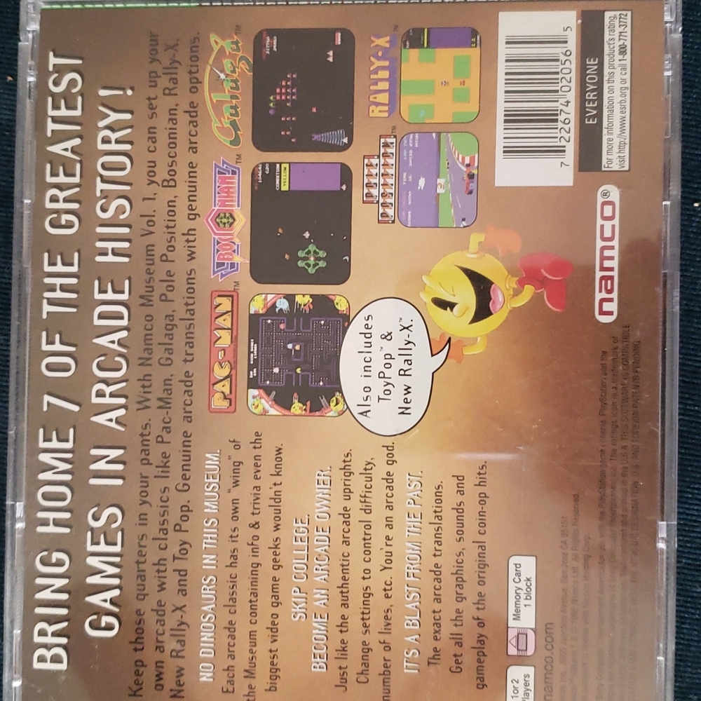Namco museum playation games. 7 games on one disc including pac man - Picture 2 of 7